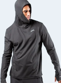Mens Black Zhikmotion Hooded Top
