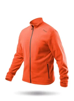 Mens Flame Red Full Zip Fleece Jacket