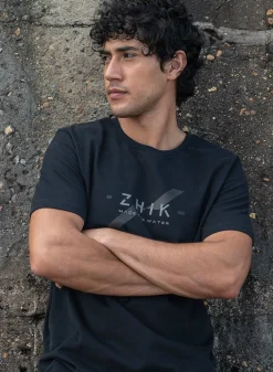 Mens Slash Print Cotton Tee
