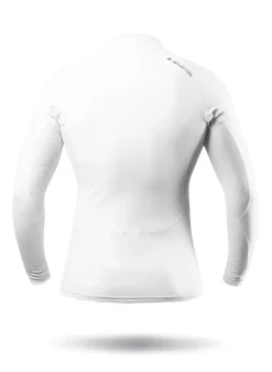 Mens White Eco Spandex Long Sleeve Top