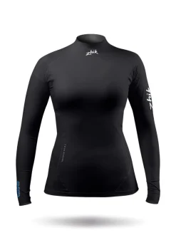 Womens Black Eco Spandex Long Sleeve Top