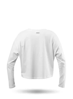 Womens Compass Print Long Sleeve Cotton Tee