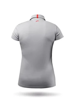 Womens Uvactive Zip Sports Polo - Grey