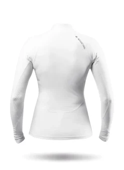 Womens White Eco Spandex Long Sleeve Top